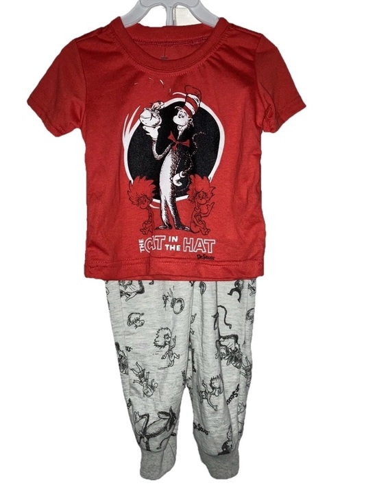 Other - Dr. Seuss Toddler Girls Red Cat in the Hat 2-piece Cartoon Storybook Pajama Set